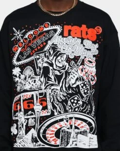 Rats Get Fat Bet On Black Crewneck Black -Champioe Style 02043432 YB001 mens 0040