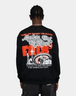 Rats Get Fat Bet On Black Crewneck Black -Champioe Style 02043432 YB001 mens 0050