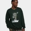 Rats Get Fat Ratman Crewneck Forest Green -Champioe Style 02043576 YF006 mens 0010