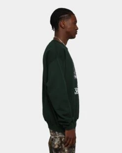 Rats Get Fat Ratman Crewneck Forest Green -Champioe Style 02043576 YF006 mens 0050