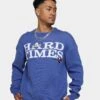Pas De Mer Hard Times Knit Crewneck Blue 2 Pas De Mer Hard Times Knit Crewneck Blue -Champioe Style 02043749 YX001 mens 0010
