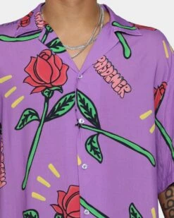 Pas De Mer Hard Times Shirt Purple -Champioe Style 02043750 YP200 mens 0030