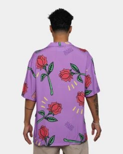Pas De Mer Hard Times Shirt Purple -Champioe Style 02043750 YP200 mens 0040