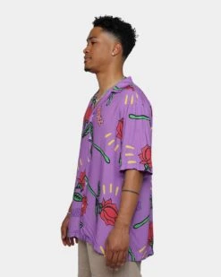 Pas De Mer Hard Times Shirt Purple -Champioe Style 02043750 YP200 mens 0060