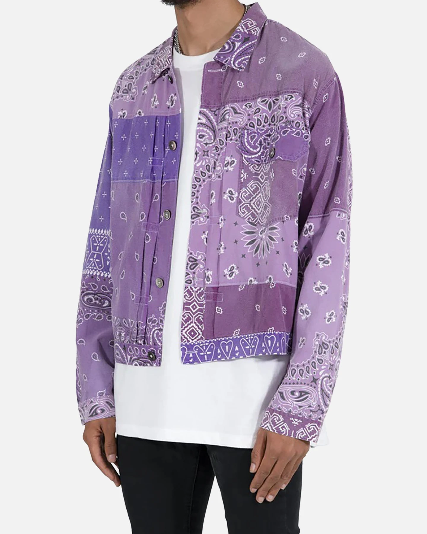 MNML Bandana Trucker Shirt Purple 4 MNML Bandana Trucker Shirt Purple - Image 2