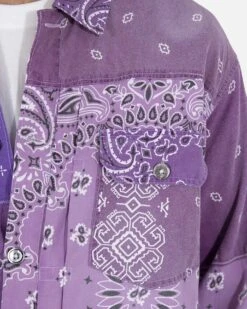 MNML Bandana Trucker Shirt Purple 13 MNML Bandana Trucker Shirt Purple -Champioe Style 02044061 YP200 mens 0060