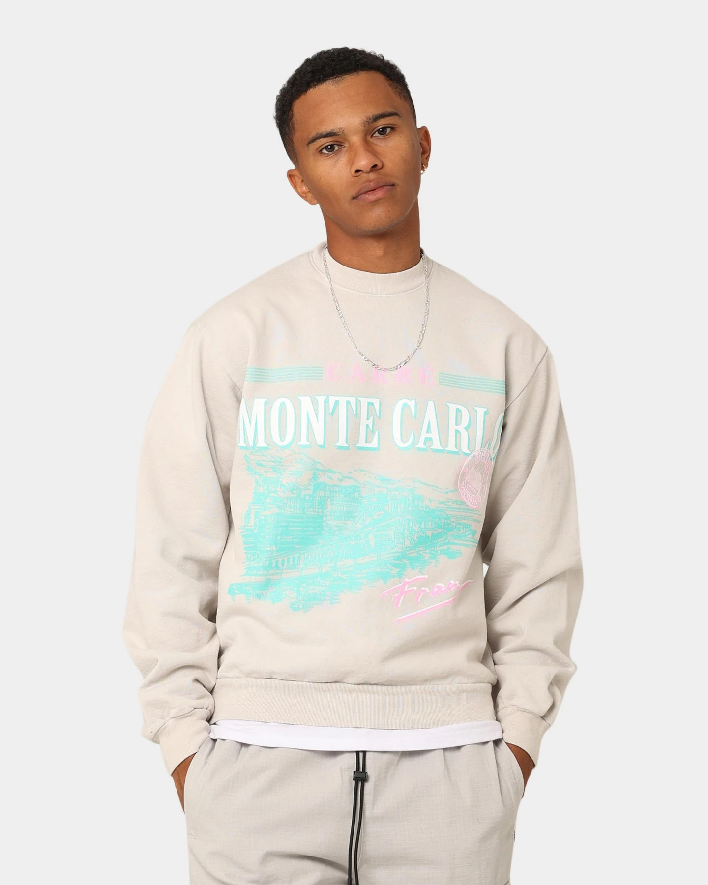 Carré Monte Carlo USA Crewneck Cement 4 Carré Monte Carlo USA Crewneck Cement - Image 2