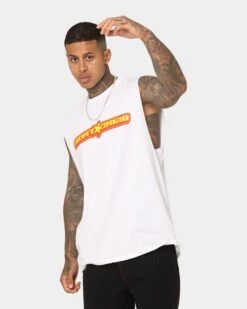 Goat Crew Star Muscle T-Shirt White