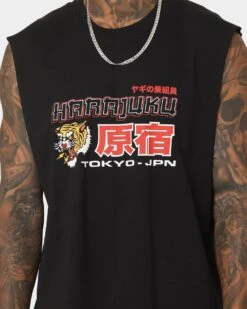 Goat Crew Harajuku Muscle T-Shirt Black -Champioe Style 02044572 YB001 mens 0030