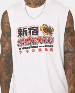 Goat Crew Shinjuku Muscle T-Shirt White -Champioe Style 02044573 YW100 mens 0030