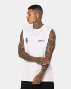 Rats Get Fat Gun Range Muscle T-Shirt White -Champioe Style 02044578 YW100 mens 0070