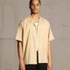 Saint Morta Villa Short Sleeve Shirt Tan -Champioe Style 02044599 YT001 mens 00010