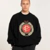 Carre Heritage Oversized Crewneck Black -Champioe Style 02044670 YB001 mens 0001