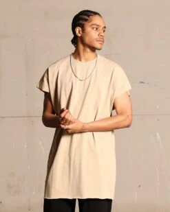 Saint Morta Cutoff Bat T-Shirt Stone