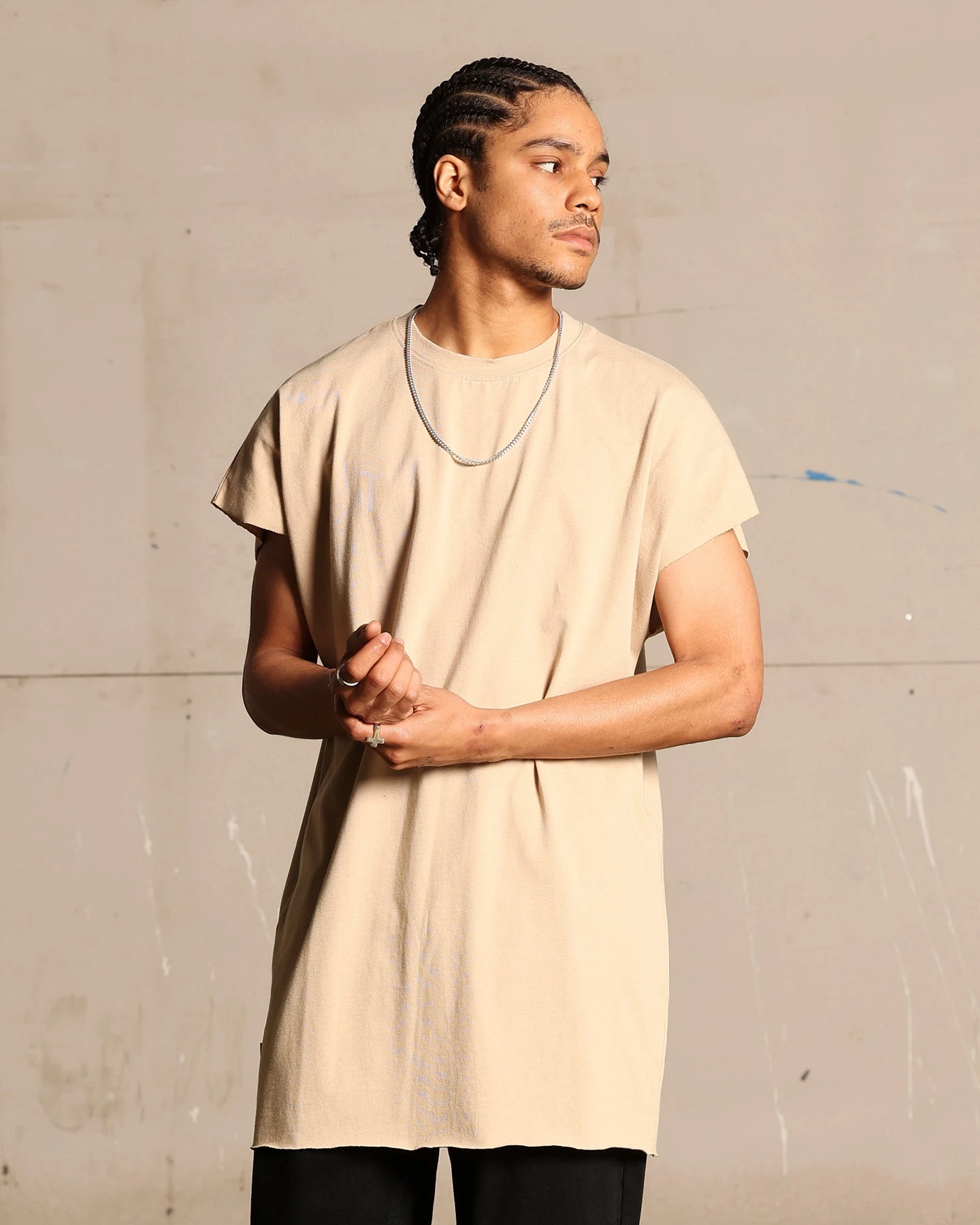 Saint Morta Cutoff Bat T-Shirt Stone 3 Saint Morta Cutoff Bat T-Shirt Stone