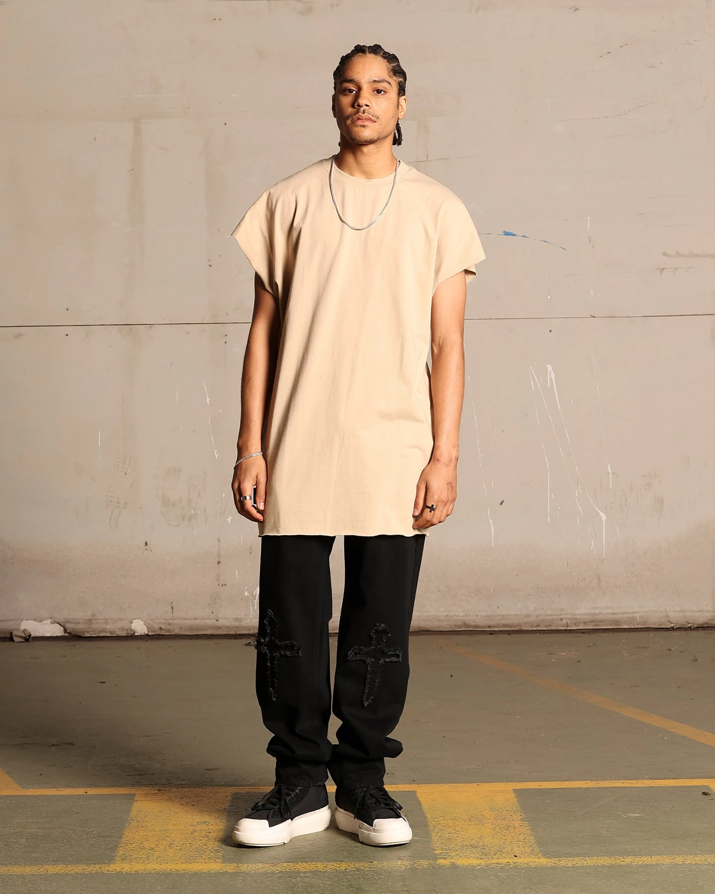 Saint Morta Cutoff Bat T-Shirt Stone 4 Saint Morta Cutoff Bat T-Shirt Stone - Image 2