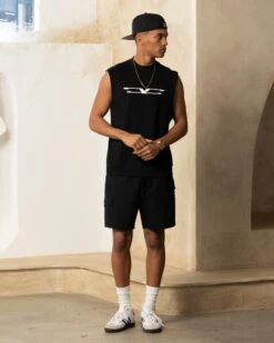 Carre Revolution Muscle T-Shirt Black 12 Carre Revolution Muscle T-Shirt Black -Champioe Style 02044776 YB001 mens 0030