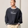 Carre Royal Oversized Crewneck Navy -Champioe Style 02044779 YN200 mens 0001