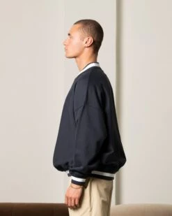 Carre Royal Oversized Crewneck Navy -Champioe Style 02044779 YN200 mens 0006