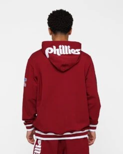 New Era Philadelphia Phillies Logo Select Hoodie Red -Champioe Style 02044906 YR001 mens 0050