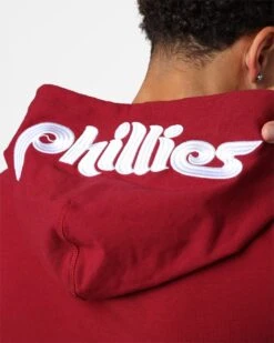 New Era Philadelphia Phillies Logo Select Hoodie Red -Champioe Style 02044906 YR001 mens 0100