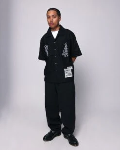 Loiter Witness Button Up T-Shirt Black -Champioe Style 02044918 YB001 mens 000030