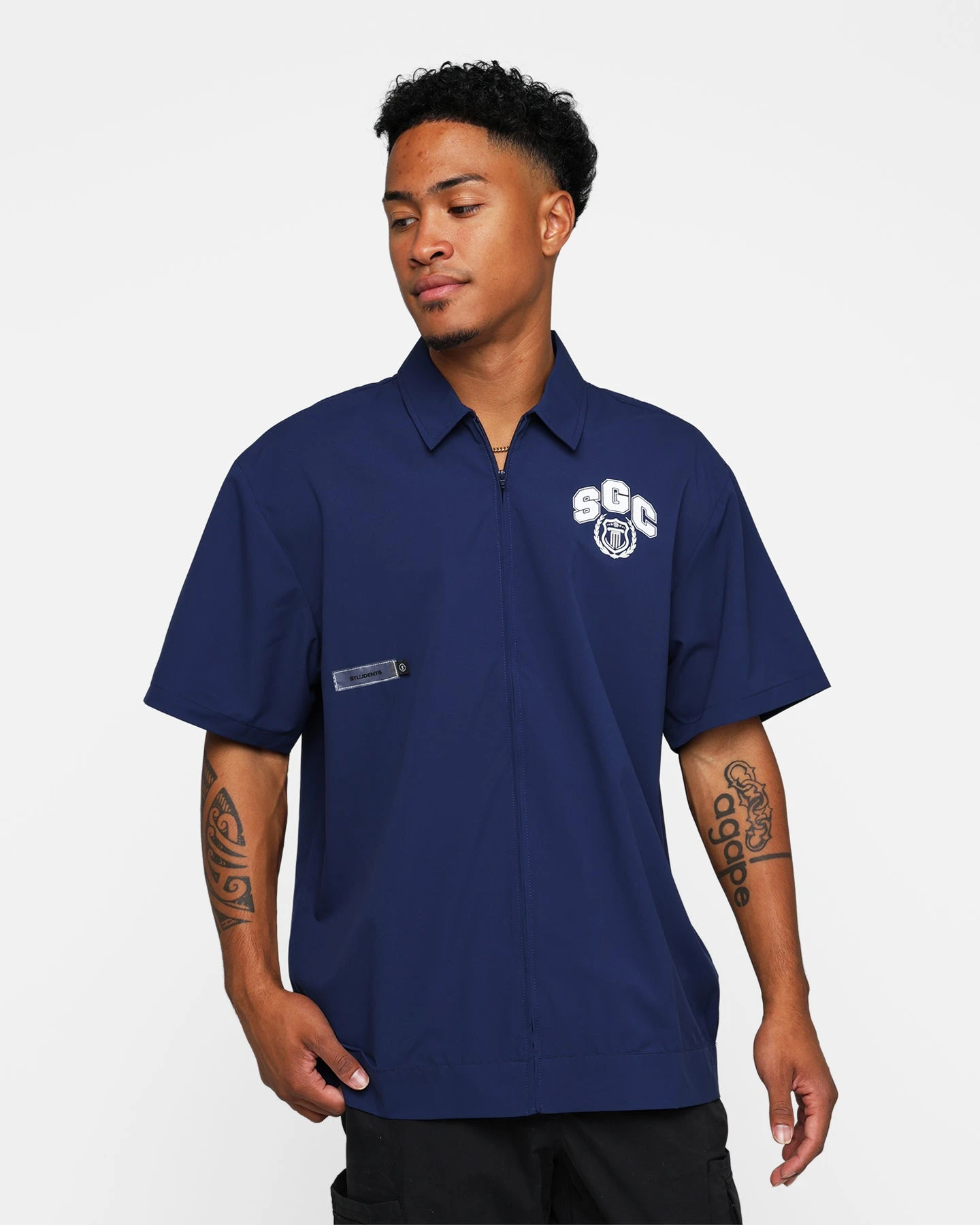 Students Golf Baker Cabana Shirt Navy 3 Students Golf Baker Cabana Shirt Navy