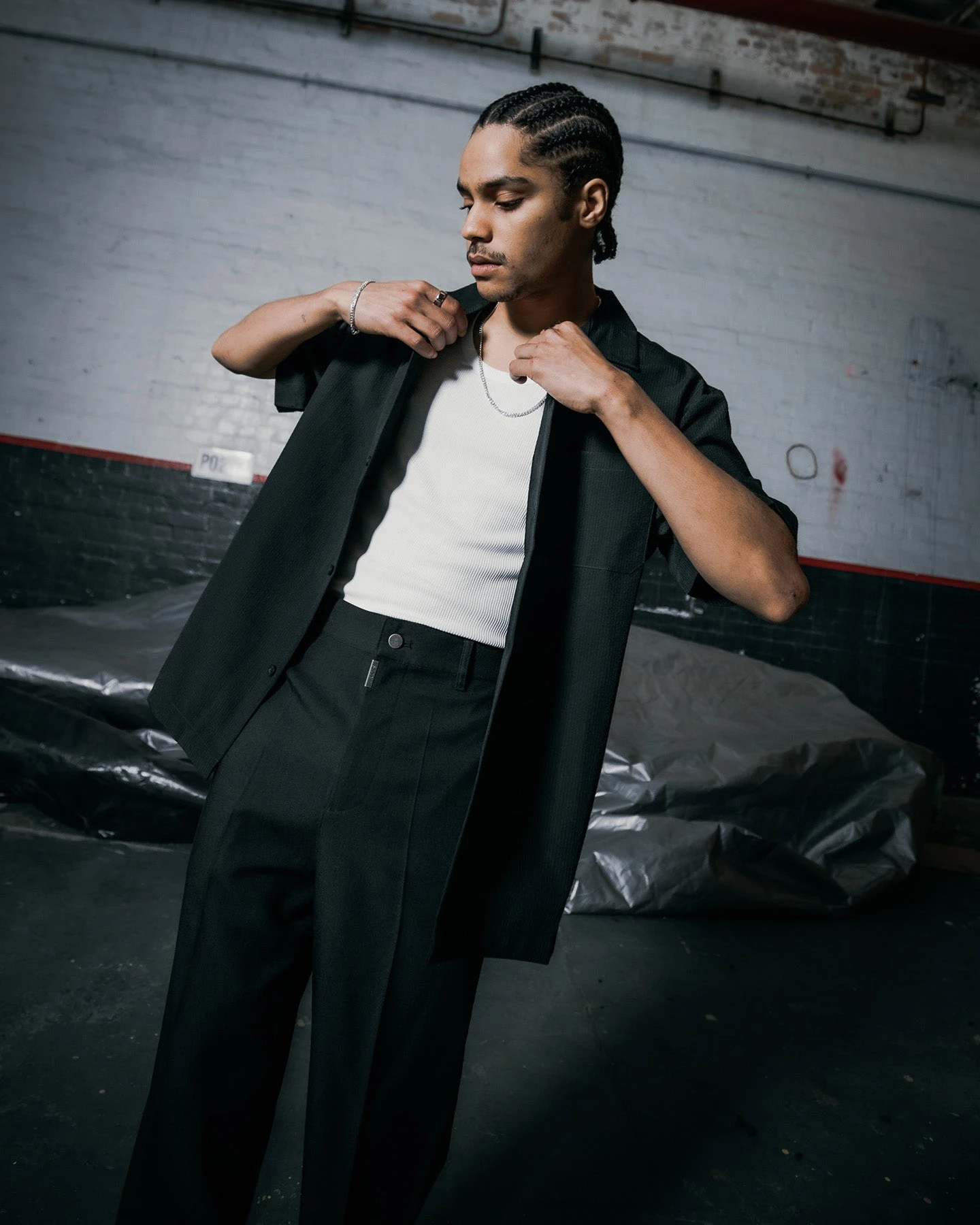 Saint Morta Seersucker Short Sleeve Shirt Black 3 Saint Morta Seersucker Short Sleeve Shirt Black