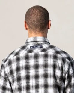 Carre Elevated Long Sleeve Button Up Shirt Black Plaid -Champioe Style 02045140 YB635 mens 0007