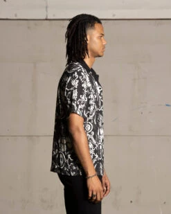 Saint Morta Mad God Short Sleeve Shirt Black/White -Champioe Style 02045154 YB012 mens 00050