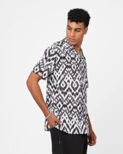 XXIII Horizon Button Up Shirt Black/White -Champioe Style 02045286 YB012 mens 0050