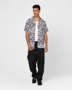 XXIII Horizon Button Up Shirt Black/White -Champioe Style 02045286 YB012 mens 0070