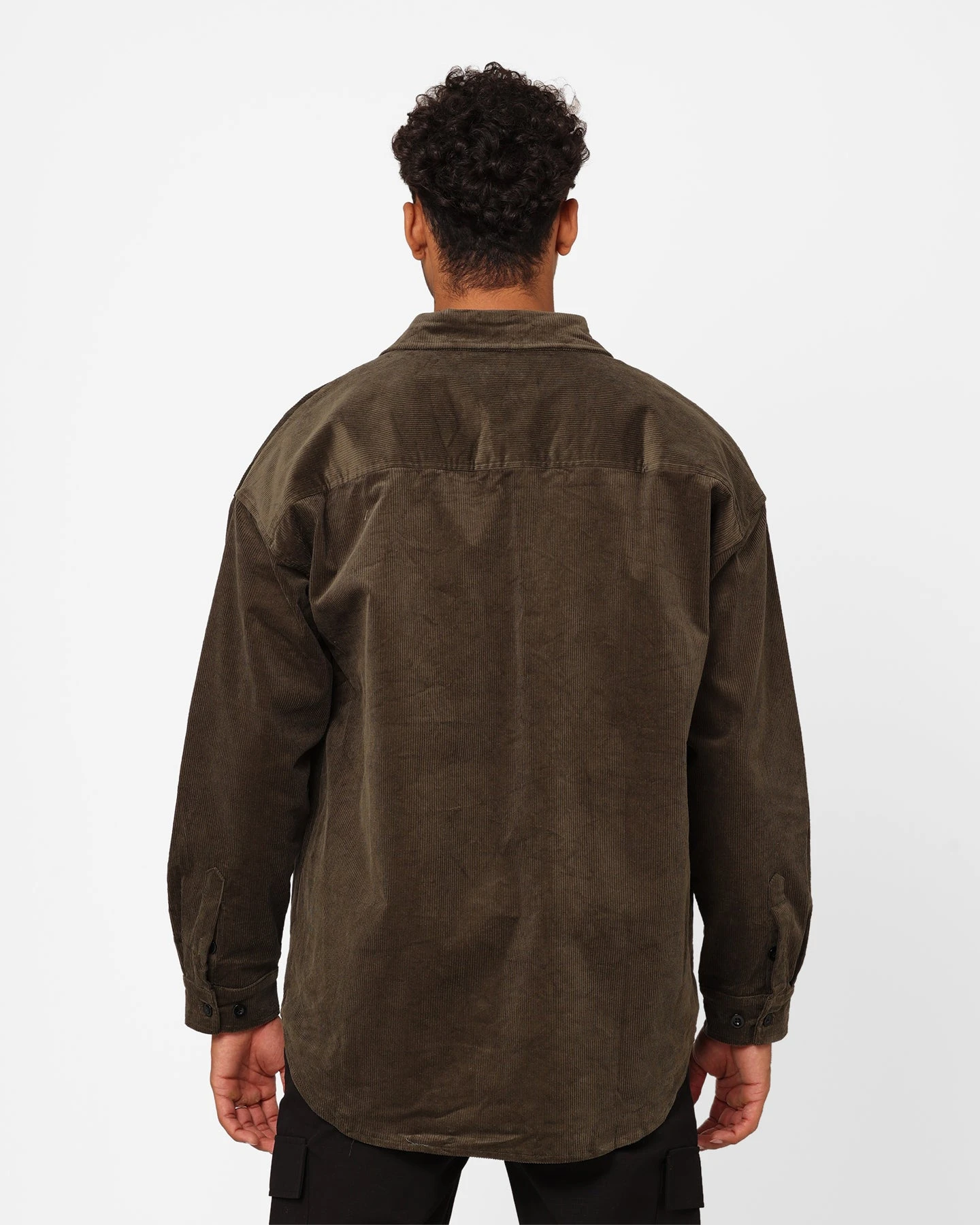 XXIII Emilio Corduroy Button Up Shirt Khaki 6 XXIII Emilio Corduroy Button Up Shirt Khaki - Image 4