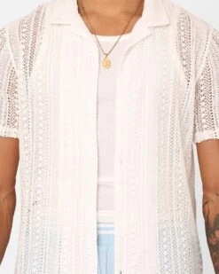 XXIII Franjo Knit Button Up Shirt Off White 10 XXIII Franjo Knit Button Up Shirt Off White -Champioe Style 02045294 YO007 mens 0030