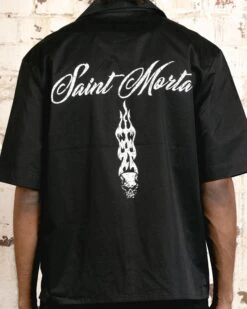 Saint Morta Roadhouse Short Sleeve Shirt Black -Champioe Style 02045381 YB001 mens 0050