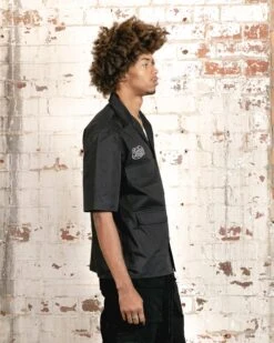 Saint Morta Roadhouse Short Sleeve Shirt Black -Champioe Style 02045381 YB001 mens 0060