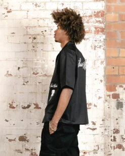 Saint Morta Roadhouse Short Sleeve Shirt Black -Champioe Style 02045381 YB001 mens 0070