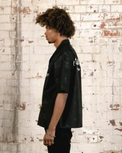 Saint Morta Rest In Pieces Short Sleeve Shirt Black -Champioe Style 02045393 YB001 mens 0070