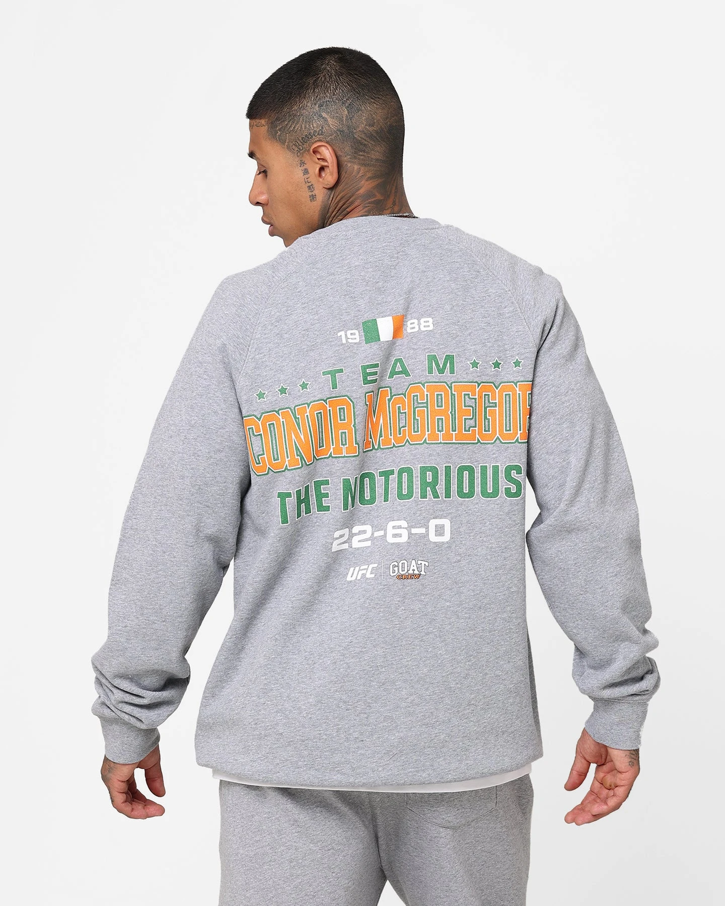 Goat Crew X UFC Conor McGregor Team McGregor Crewneck Grey 4 Goat Crew X UFC Conor McGregor Team McGregor Crewneck Grey - Image 2