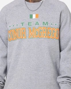 Goat Crew X UFC Conor McGregor Team McGregor Crewneck Grey 13 Goat Crew X UFC Conor McGregor Team McGregor Crewneck Grey -Champioe Style 02045450 YQ001 mens 0040