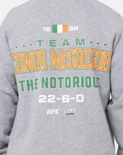 Goat Crew X UFC Conor McGregor Team McGregor Crewneck Grey 14 Goat Crew X UFC Conor McGregor Team McGregor Crewneck Grey -Champioe Style 02045450 YQ001 mens 0050