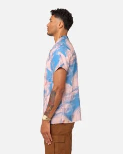 XXIII Distorted Button Up Shirt Pink/Blue -Champioe Style 02045471 YP005 mens 00060