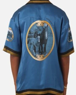 99 Cabana Country Club Silk Shirt Blue -Champioe Style 02045524 YX001 mens 0050