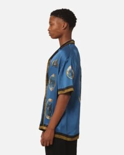 99 Cabana Country Club Silk Shirt Blue -Champioe Style 02045524 YX001 mens 0070