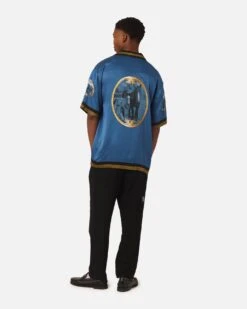 99 Cabana Country Club Silk Shirt Blue -Champioe Style 02045524 YX001 mens 0080