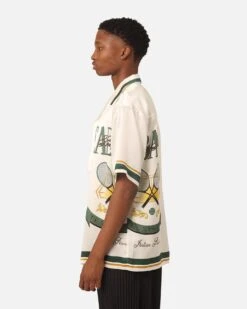 99 Cabana Tennis Club Silk Shirt Cream -Champioe Style 02045529 YC600 mens 0070