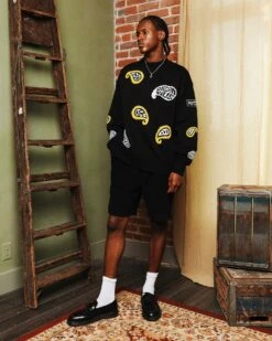 Dreamville Paisley Crewneck Black 13 Dreamville Paisley Crewneck Black -Champioe Style 02045543 YB001 mens 0030