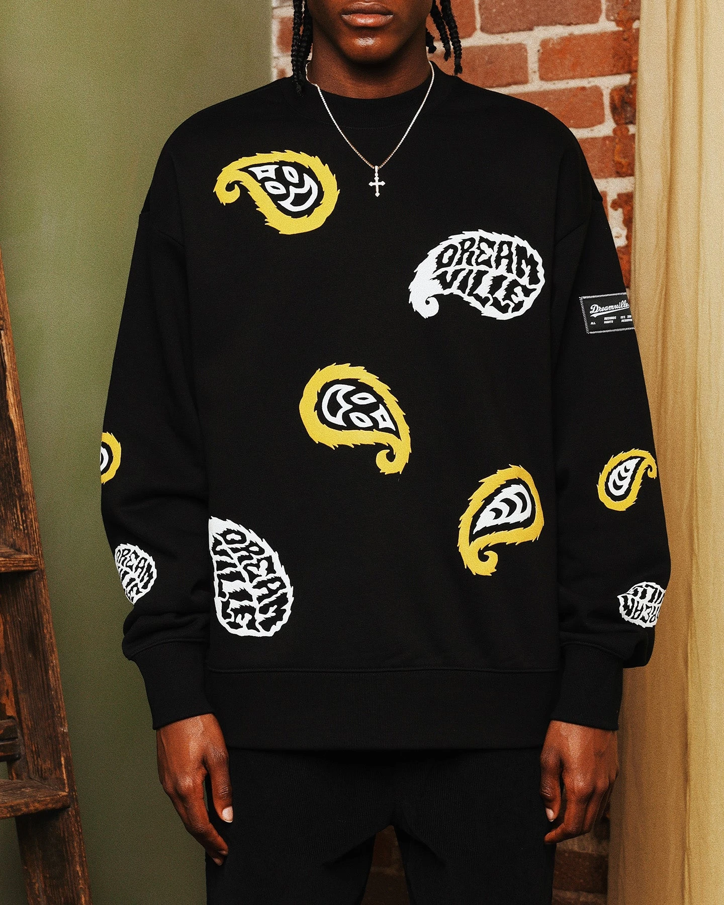 Dreamville Paisley Crewneck Black 6 Dreamville Paisley Crewneck Black - Image 4