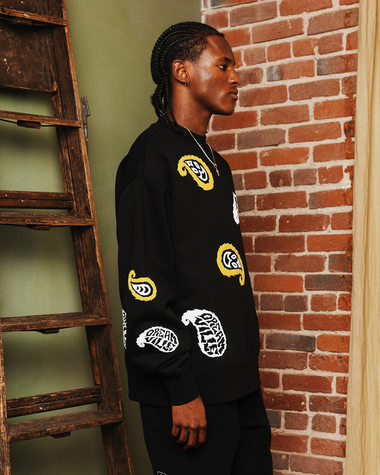 Dreamville Paisley Crewneck Black 8 Dreamville Paisley Crewneck Black - Image 6