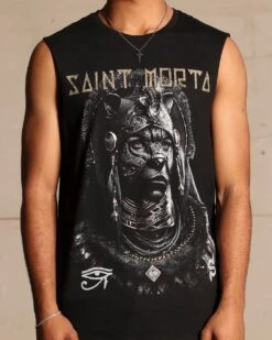 Saint Morta Shadow King Muscle T-Shirt Black -Champioe Style 02045583 YB001 mens 0030